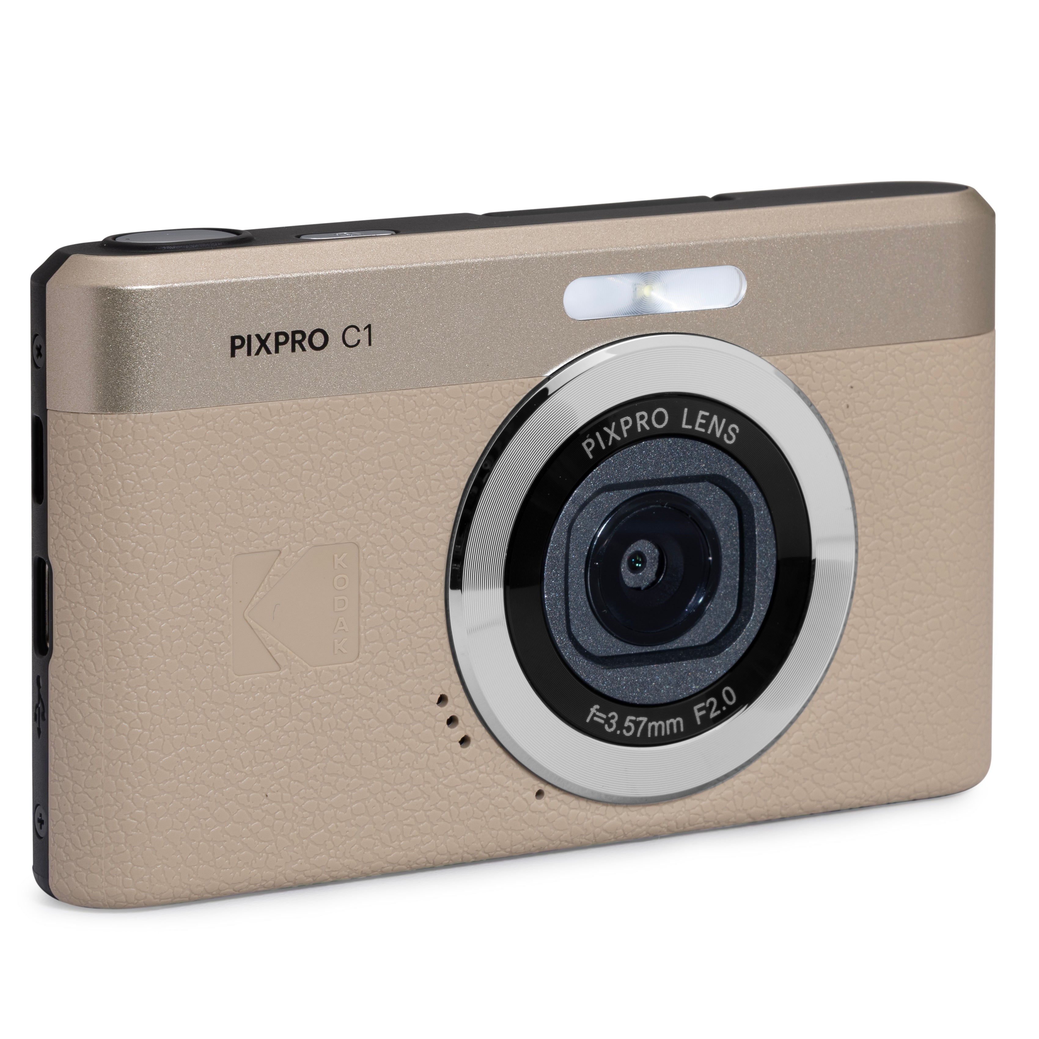 Kodak PIXPRO C1 13MP 4x Digital Zoom Compact Camera - Tan