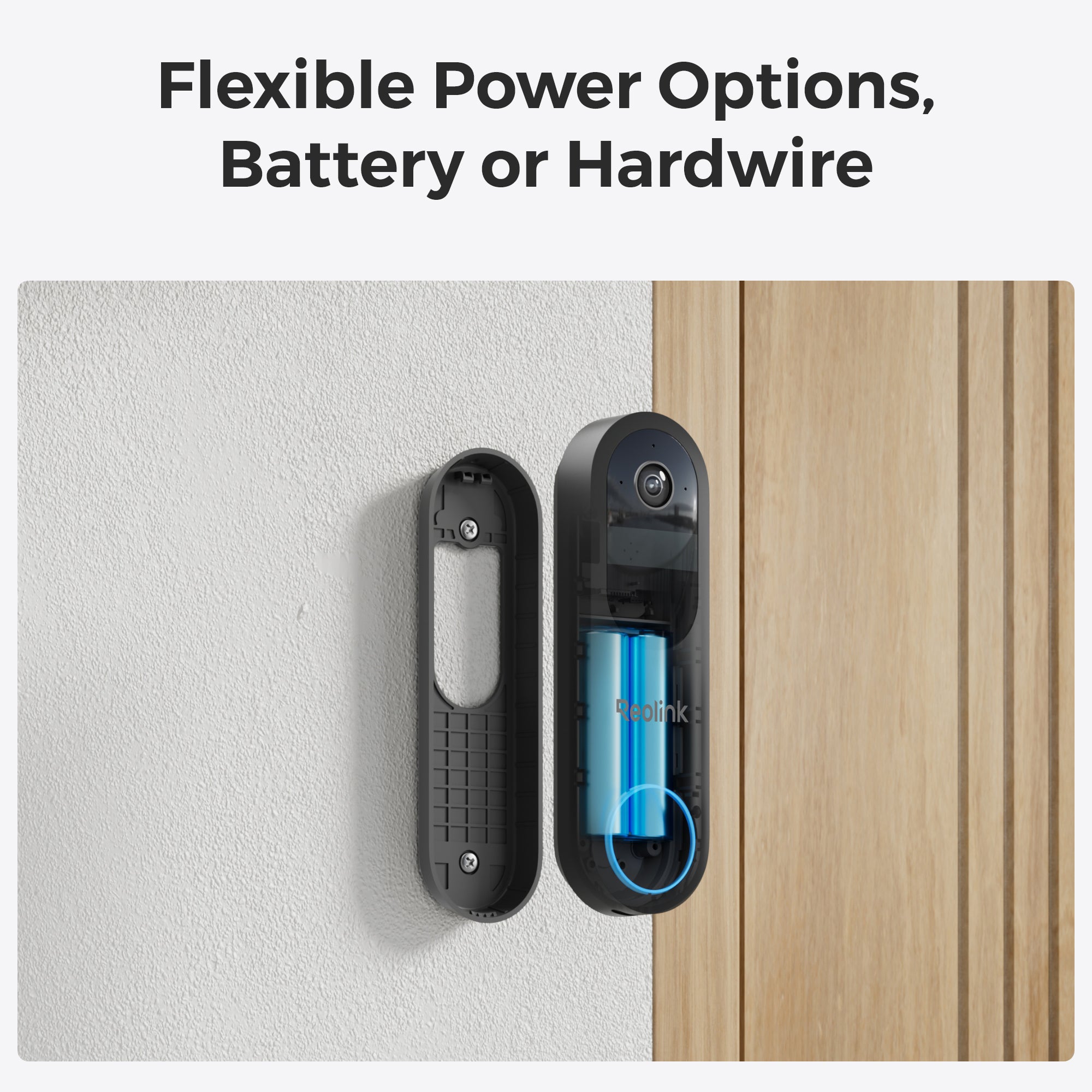 Reolink 2K Battery-Powered Wireless Doorbell with Chime & 64GB MicroSD Card