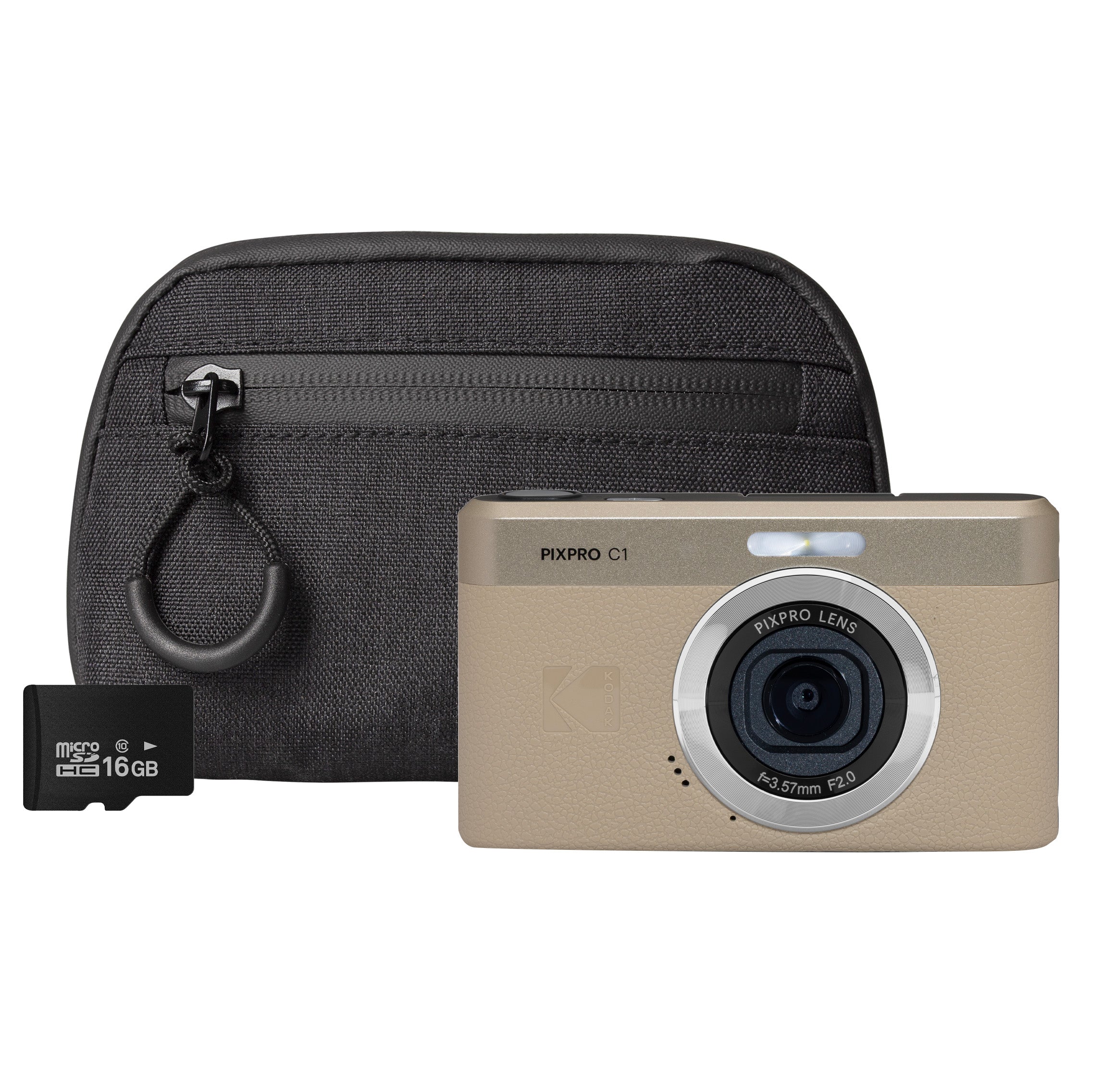 Kodak PIXPRO C1 13MP 4x Digital Zoom Compact Camera - Tan