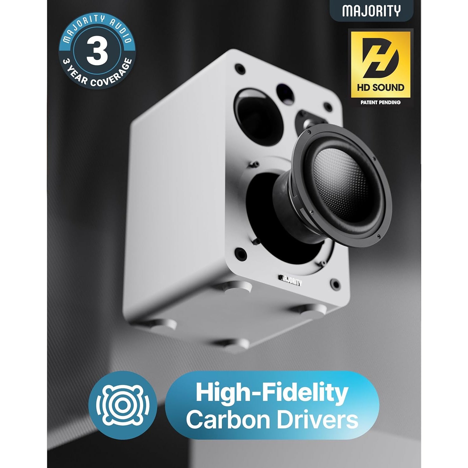 Majority D70X Active Bluetooth Bookshelf Speakers