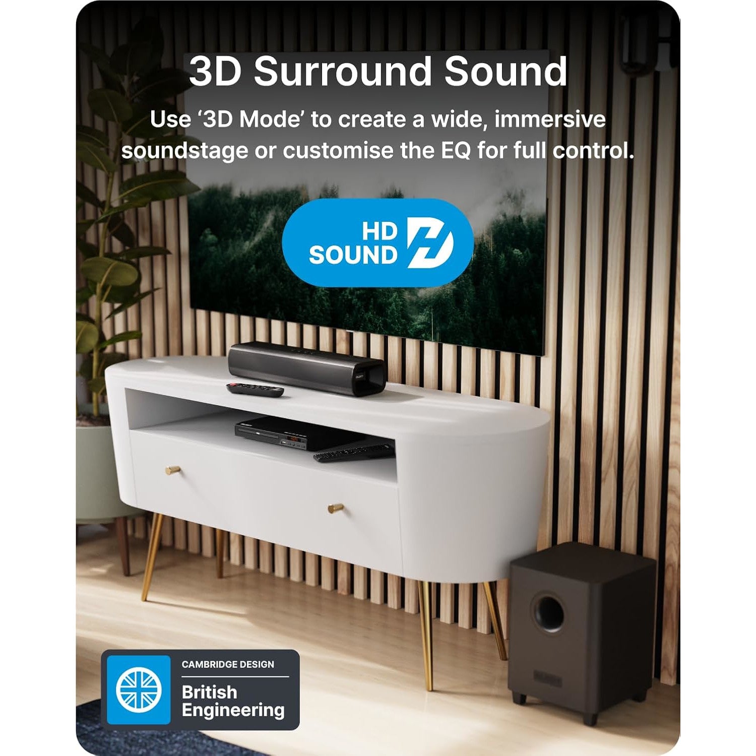 Majority Naga 40 Plus Bluetooth Soundbar & Wireless Sub