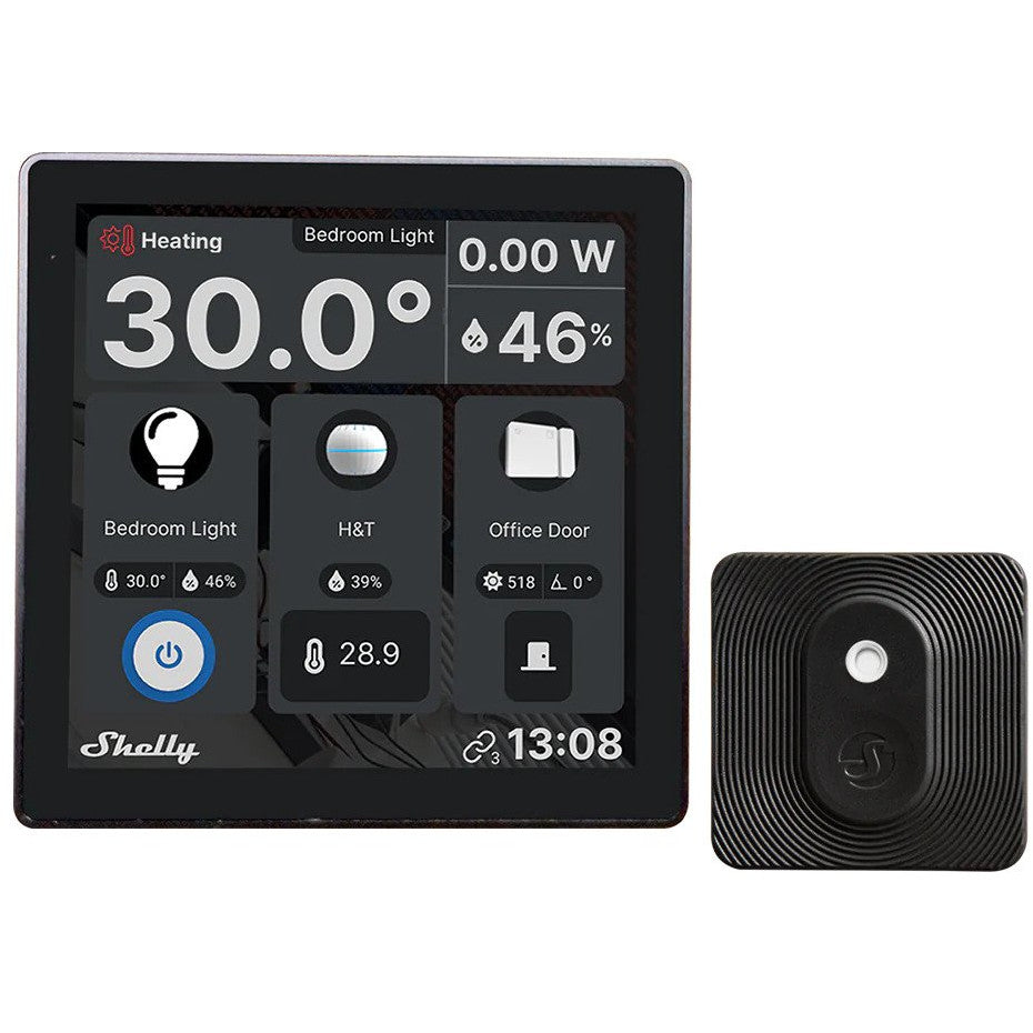 Shelly Wall Display with BLU H&T Temperature & Humidity Sensor